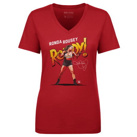 Ronda Rousey Women's V-Neck T-Shirt | 500 LEVEL
