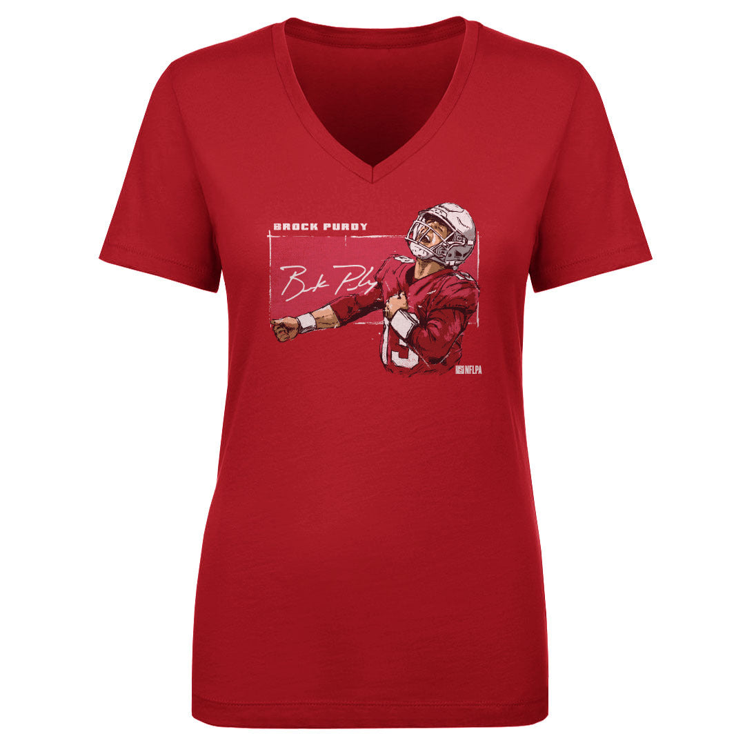 Brock Purdy Women's V-Neck T-Shirt | 500 LEVEL