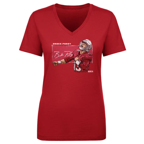 Brock Purdy Women's V-Neck T-Shirt | 500 LEVEL