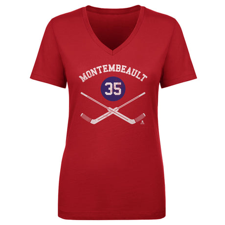 Sam Montembeault Women's V-Neck T-Shirt | 500 LEVEL