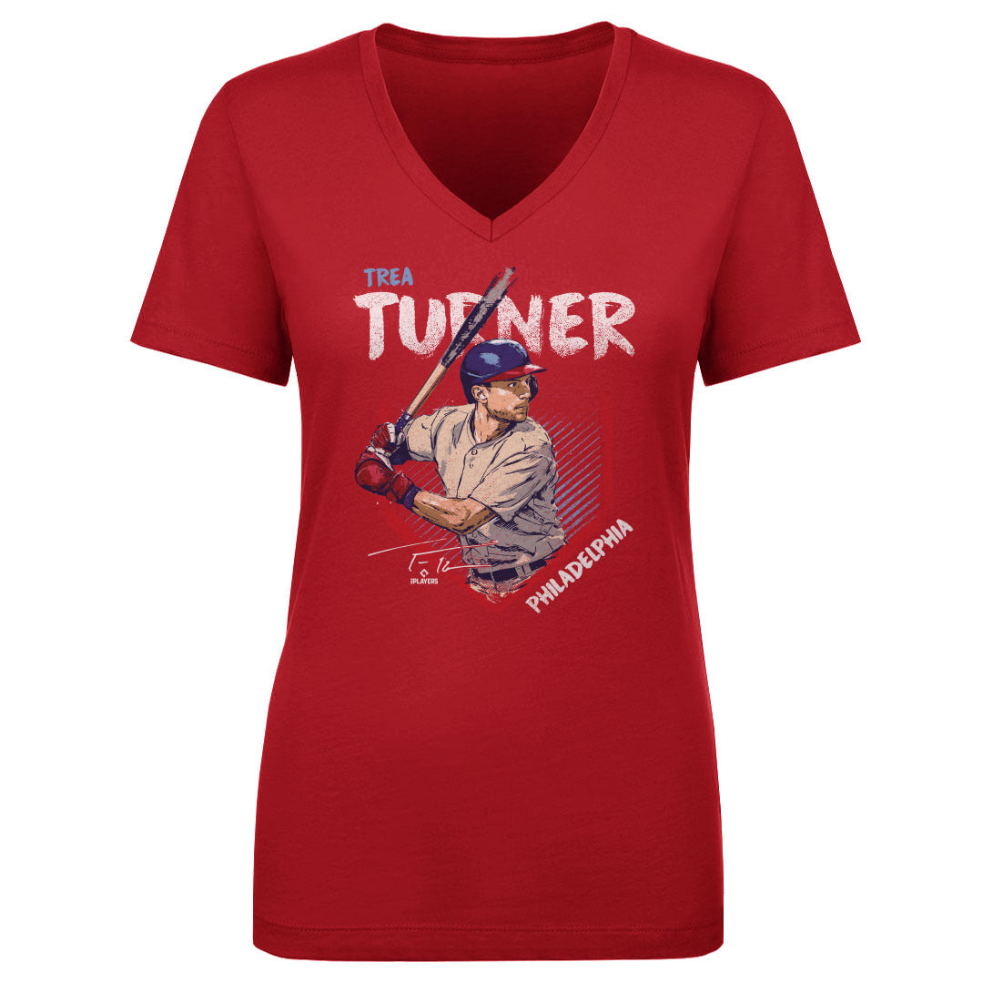 Trea Turner Women's V-Neck T-Shirt | 500 LEVEL