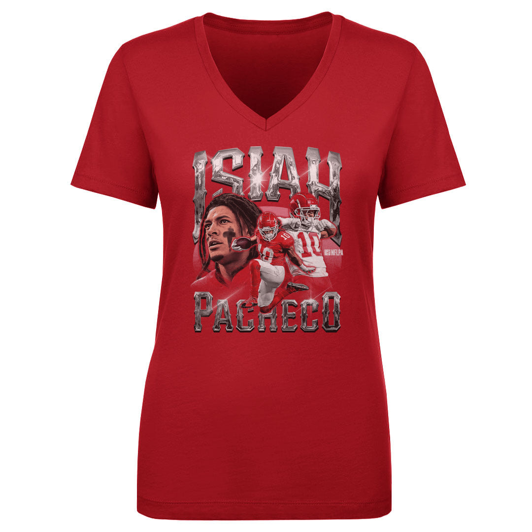 Isiah Pacheco Women's V-Neck T-Shirt | 500 LEVEL