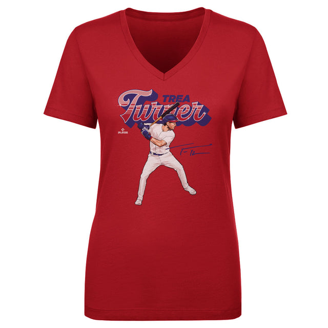 Trea Turner Women's V-Neck T-Shirt | 500 LEVEL