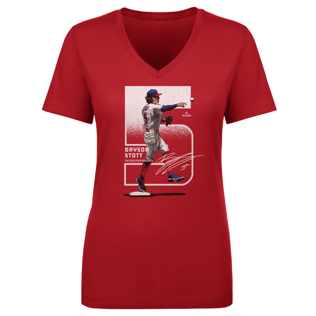 Bryson Stott Women's V-Neck T-Shirt | 500 LEVEL