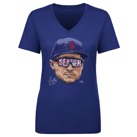 Corey Seager Women's V-Neck T-Shirt | 500 LEVEL