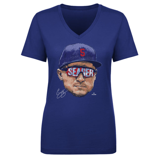 Corey Seager Women's V-Neck T-Shirt | 500 LEVEL