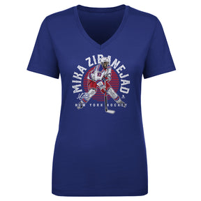 Mika Zibanejad Women's V-Neck T-Shirt | 500 LEVEL