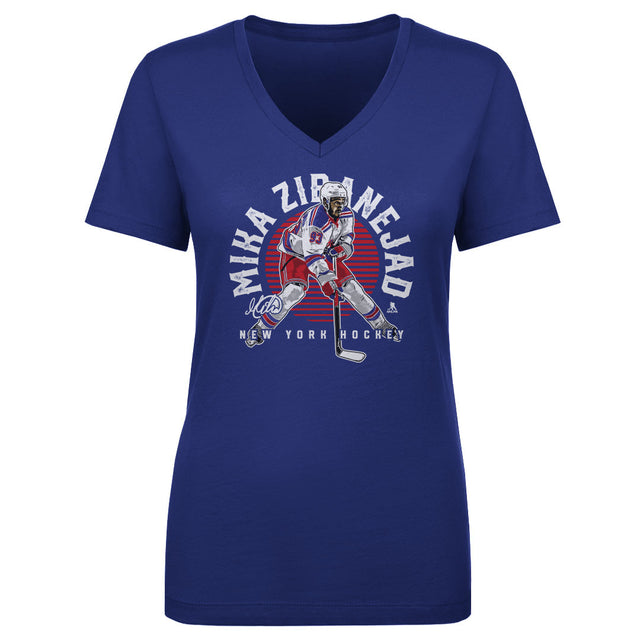 Mika Zibanejad Women's V-Neck T-Shirt | 500 LEVEL