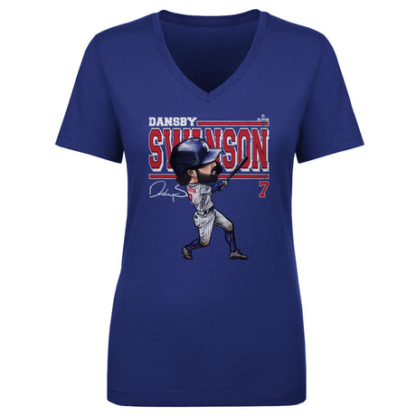 Dansby Swanson Women's V-Neck T-Shirt | 500 LEVEL