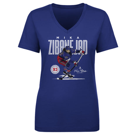 Mika Zibanejad Women's V-Neck T-Shirt | 500 LEVEL
