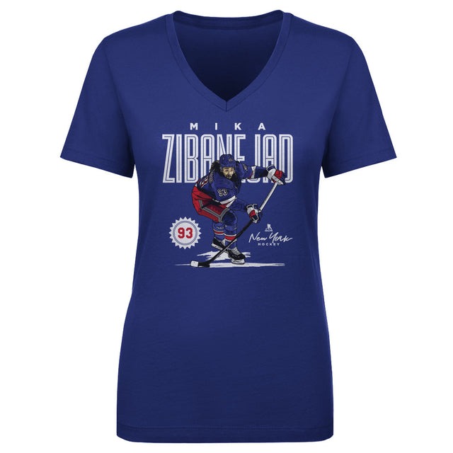 Mika Zibanejad Women's V-Neck T-Shirt | 500 LEVEL