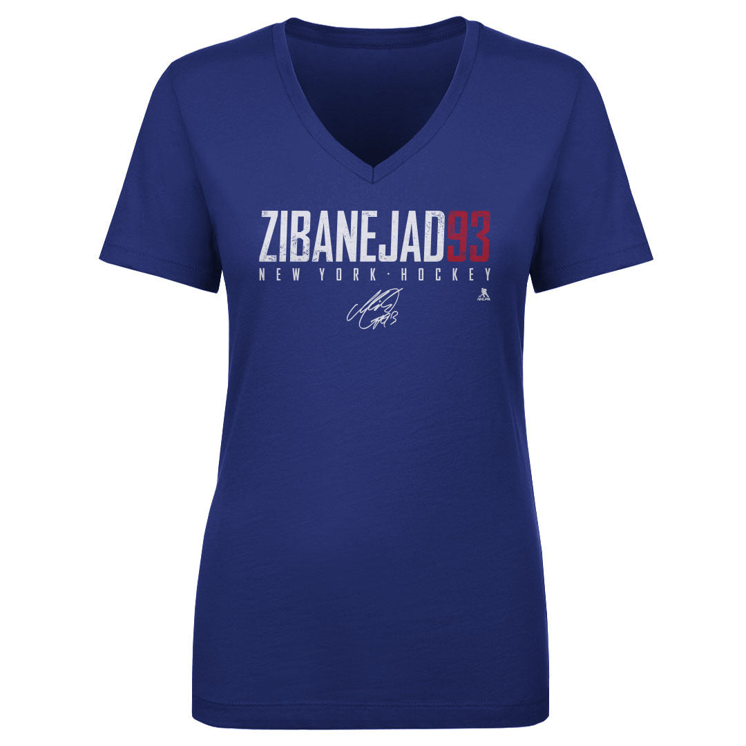 Mika Zibanejad Women's V-Neck T-Shirt | 500 LEVEL