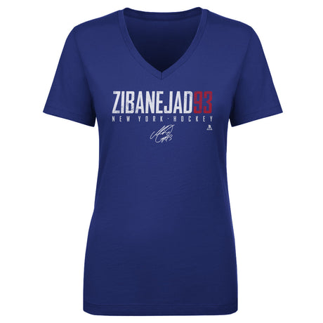 Mika Zibanejad Women's V-Neck T-Shirt | 500 LEVEL