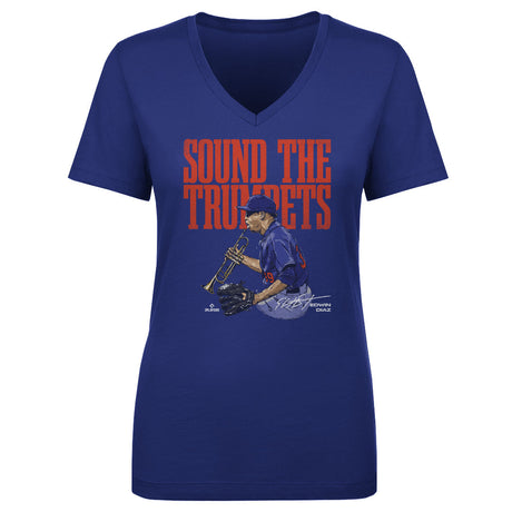 Edwin Diaz Women's V-Neck T-Shirt | 500 LEVEL