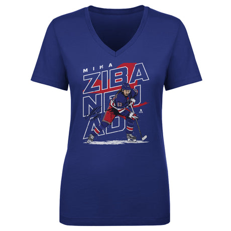 Mika Zibanejad Women's V-Neck T-Shirt | 500 LEVEL