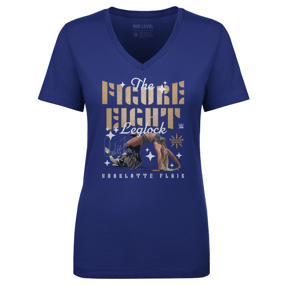 Charlotte Flair Women's V-Neck T-Shirt | 500 LEVEL