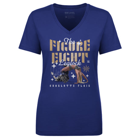 Charlotte Flair Women's V-Neck T-Shirt | 500 LEVEL