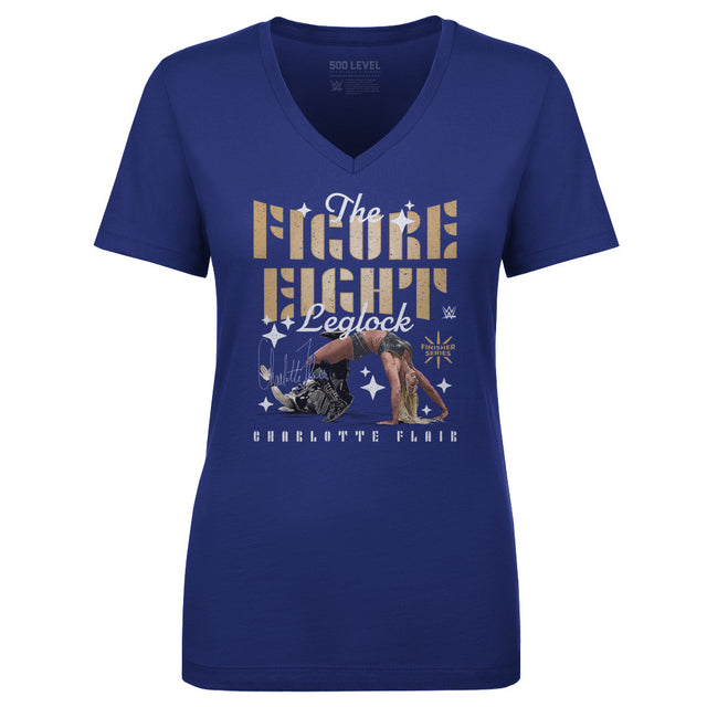 Charlotte Flair Women's V-Neck T-Shirt | 500 LEVEL
