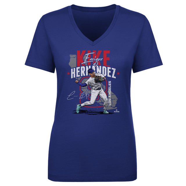 Enrique Hernandez Women's V-Neck T-Shirt | 500 LEVEL