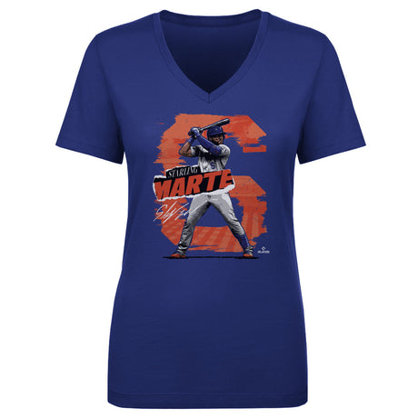 Starling Marte Women's V-Neck T-Shirt | 500 LEVEL