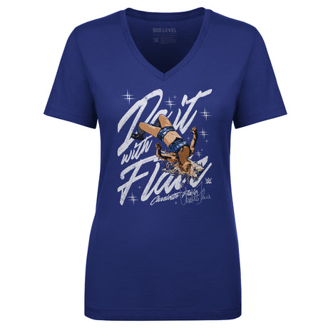 Charlotte Flair Women's V-Neck T-Shirt | 500 LEVEL