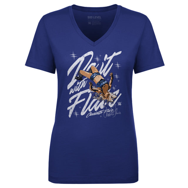 Charlotte Flair Women's V-Neck T-Shirt | 500 LEVEL