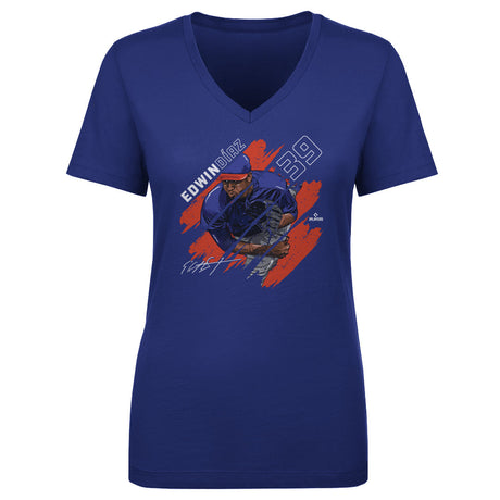 Edwin Diaz Women's V-Neck T-Shirt | 500 LEVEL