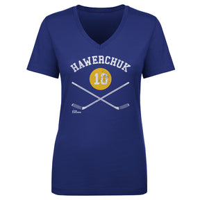 Dale Hawerchuk Women's V-Neck T-Shirt | 500 LEVEL