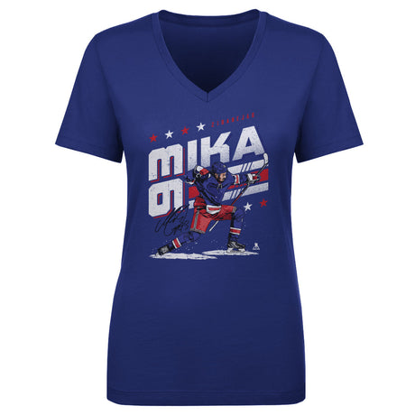 Mika Zibanejad Women's V-Neck T-Shirt | 500 LEVEL