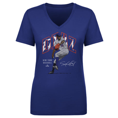 Edwin Diaz Women's V-Neck T-Shirt | 500 LEVEL