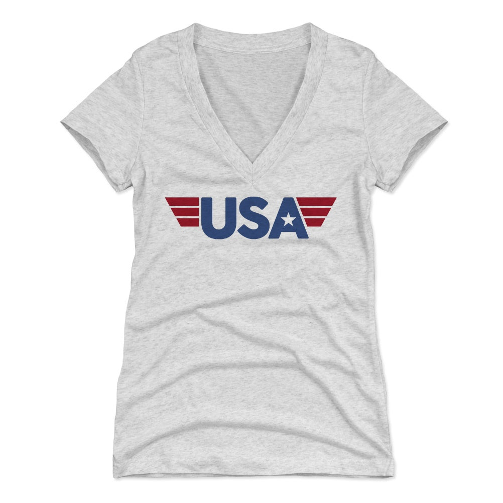 USA Women's V-Neck T-Shirt | 500 LEVEL