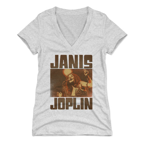 Janis Joplin Women's V-Neck T-Shirt | 500 LEVEL