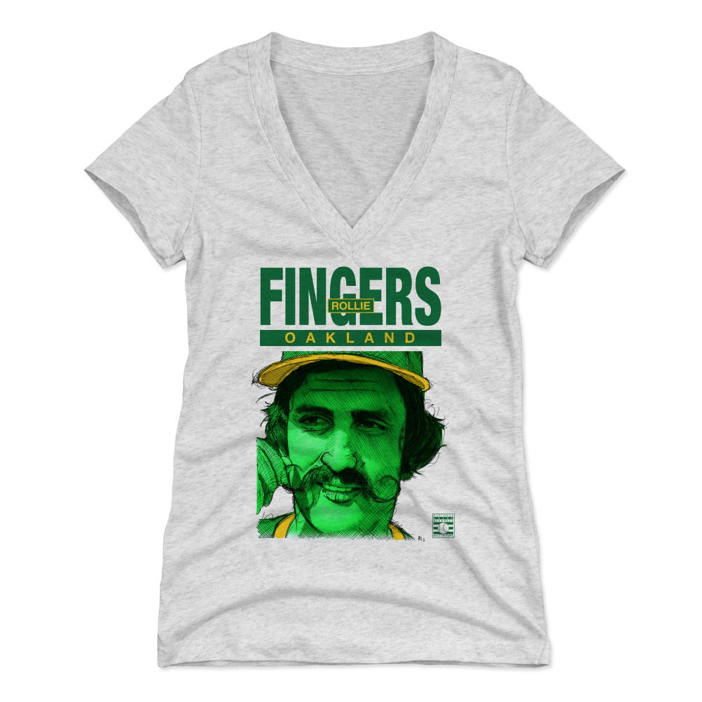 Rollie Fingers Women's V-Neck T-Shirt | 500 LEVEL