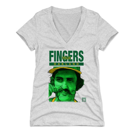 Rollie Fingers Women's V-Neck T-Shirt | 500 LEVEL