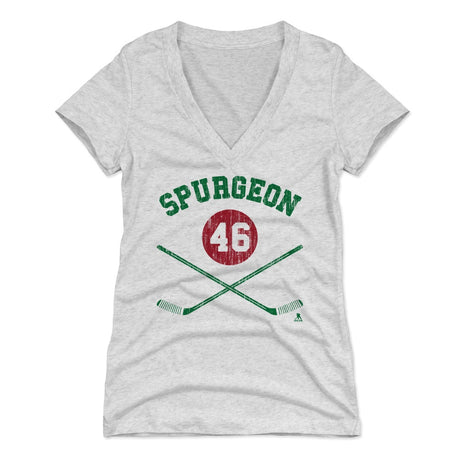 Jared Spurgeon Women's V-Neck T-Shirt | 500 LEVEL