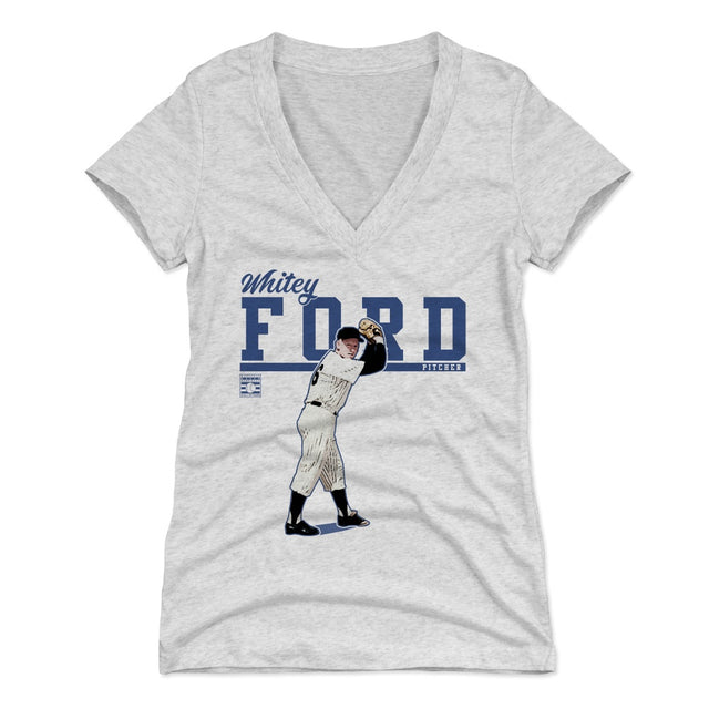 Whitey Ford Women's V-Neck T-Shirt | 500 LEVEL