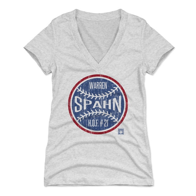 Warren Spahn Women's V-Neck T-Shirt | 500 LEVEL