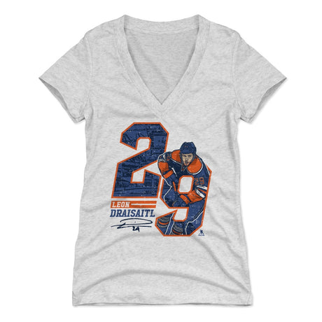 Leon Draisaitl Women's V-Neck T-Shirt | 500 LEVEL