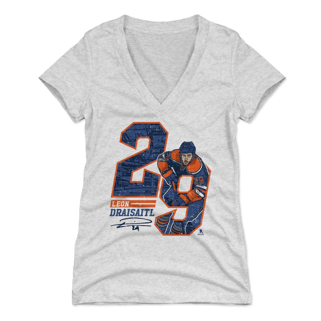 Leon Draisaitl Women's V-Neck T-Shirt | 500 LEVEL