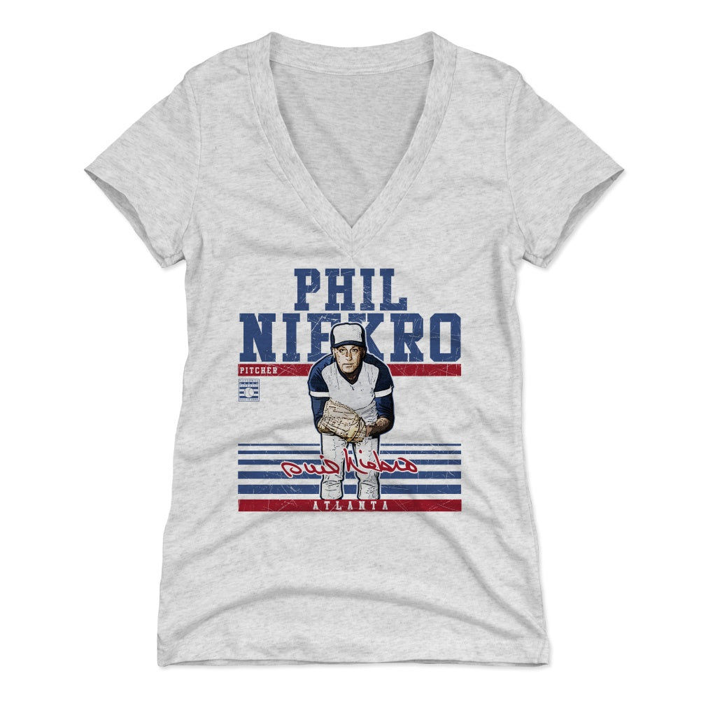 Phil Niekro Women's V-Neck T-Shirt | 500 LEVEL