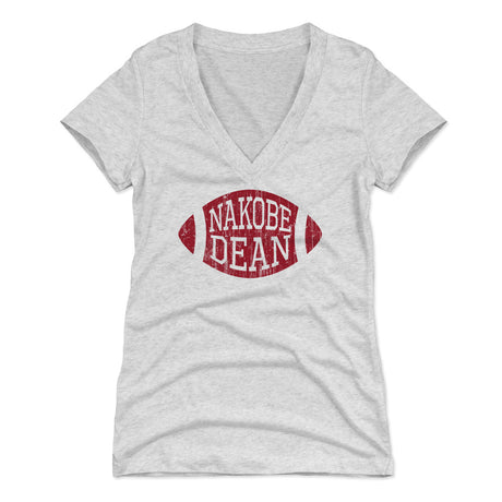 Nakobe Dean Women's V-Neck T-Shirt | 500 LEVEL