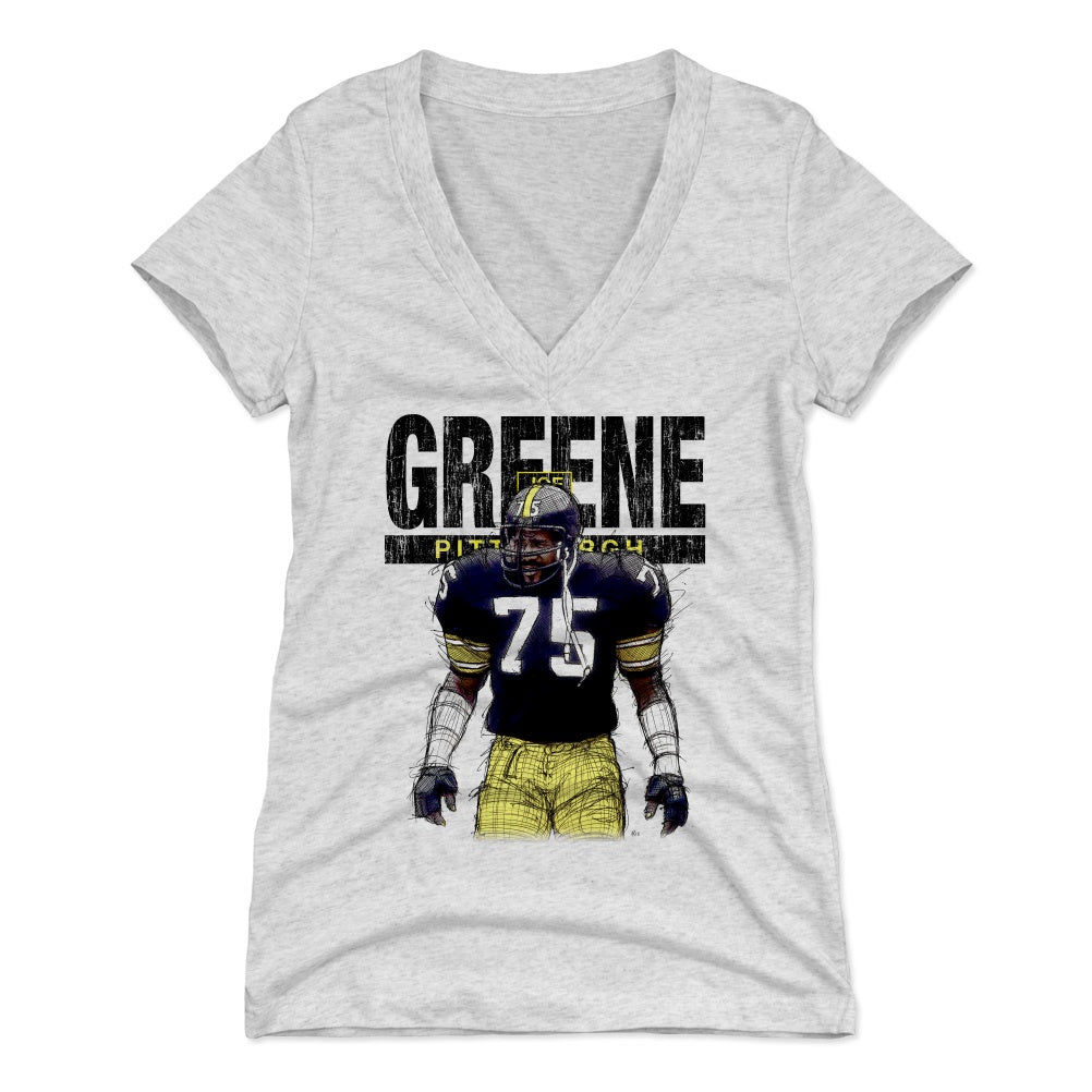 Mean Joe Greene Women's V-Neck T-Shirt | 500 LEVEL