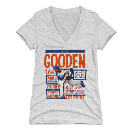 Dwight Gooden Women's V-Neck T-Shirt | 500 LEVEL