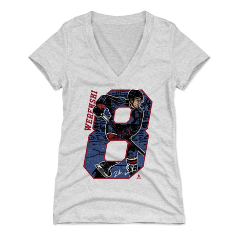 Zach Werenski Women's V-Neck T-Shirt | 500 LEVEL