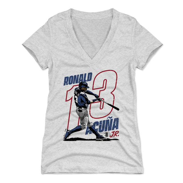 Ronald Acuna Jr. Women's V-Neck T-Shirt | 500 LEVEL