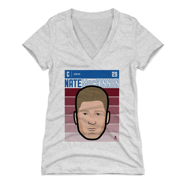 Nathan MacKinnon Women's V-Neck T-Shirt | 500 LEVEL