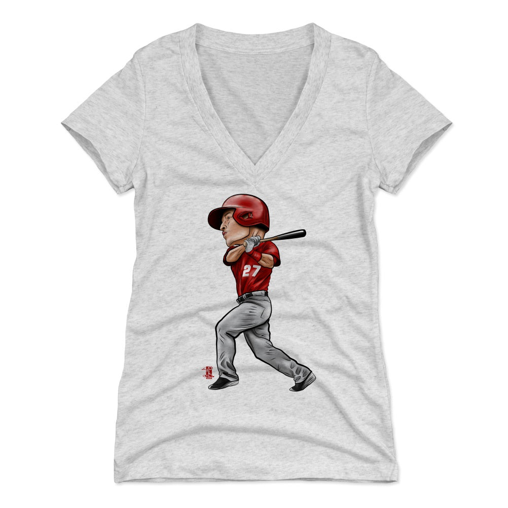 Mike Trout Women's V-Neck T-Shirt | 500 LEVEL