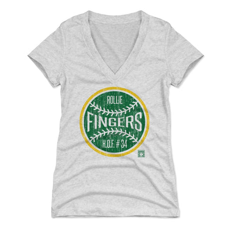 Rollie Fingers Women's V-Neck T-Shirt | 500 LEVEL