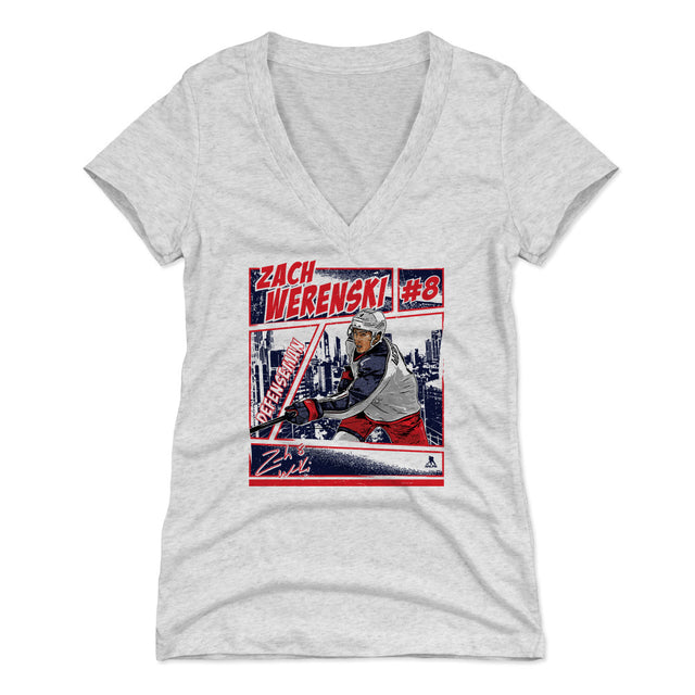 Zach Werenski Women's V-Neck T-Shirt | 500 LEVEL