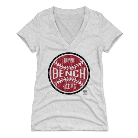 Johnny Bench Women's V-Neck T-Shirt | 500 LEVEL